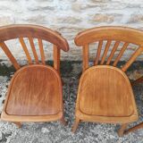 Mismatched bistro chairs