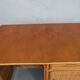 Mid-century italian bamboo, rattan and teak desk, 1960s