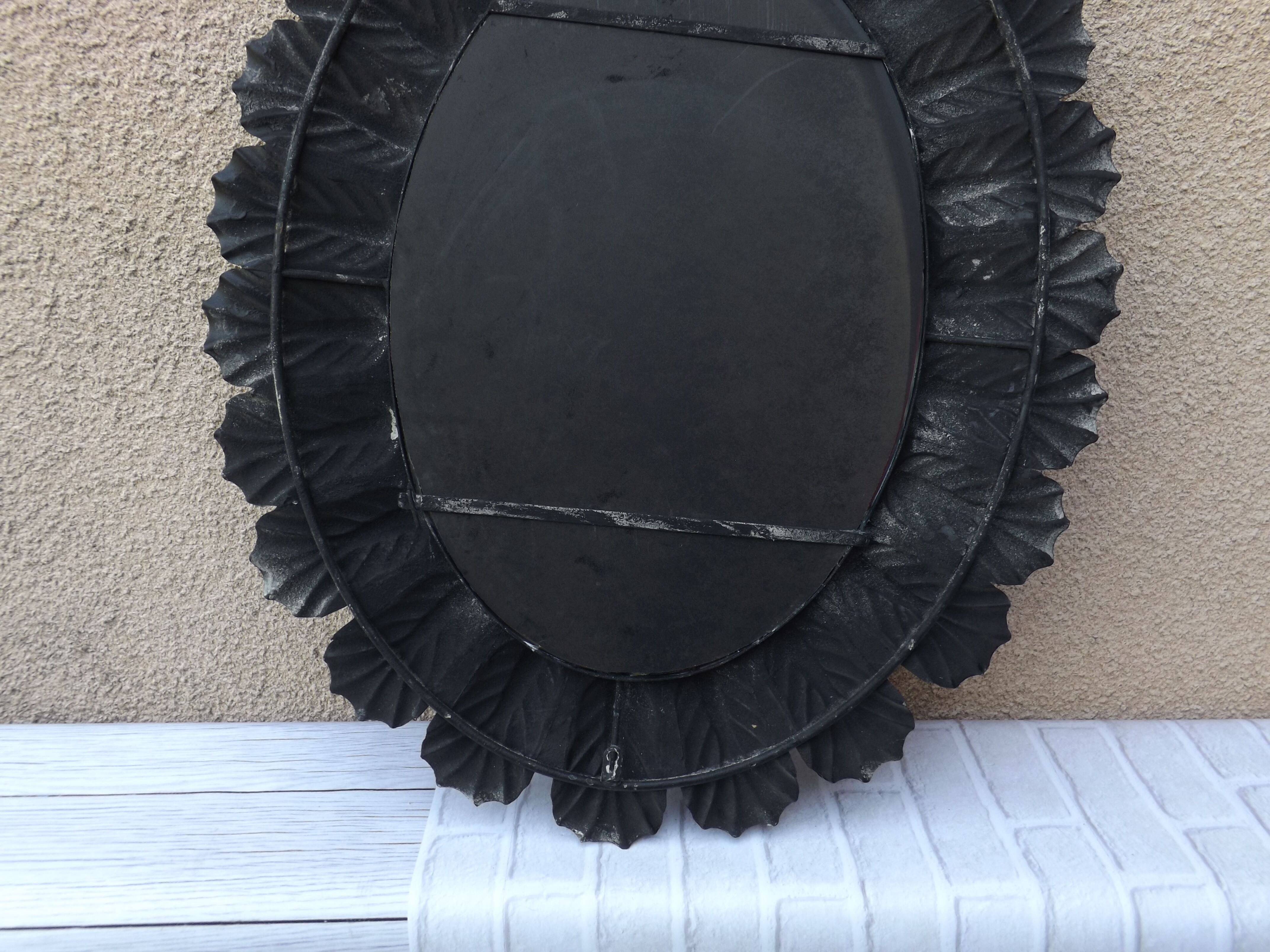 Mirror wrought iron old oval 92 cm x 72 cm