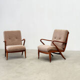 Set of two French lounge chairs