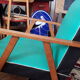 Fauteuil skaï bicolore des années 50