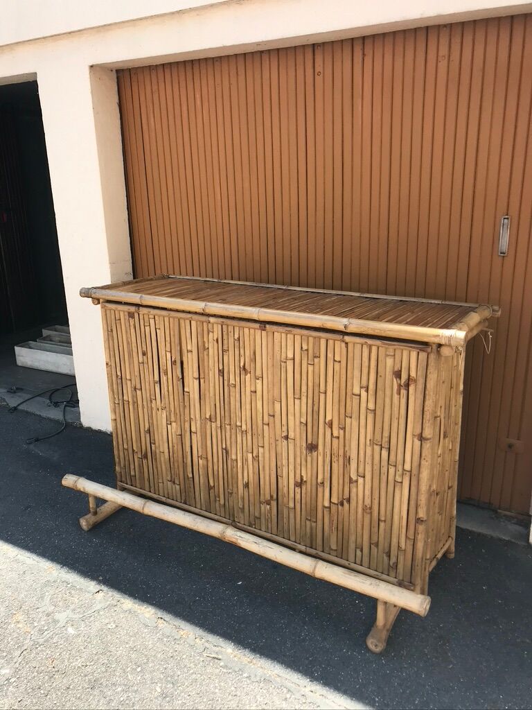 Foldable bamboo bar 70s