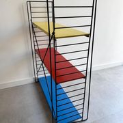 Early free standing Tomado bookshelves / shelving cabinet designed by D. De