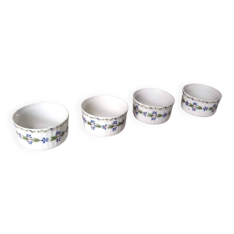 4 ramequins Théodore Haviland porcelaine de Limoges vintage