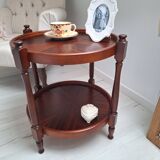 Coffee table / Side table / Round wooden end table
