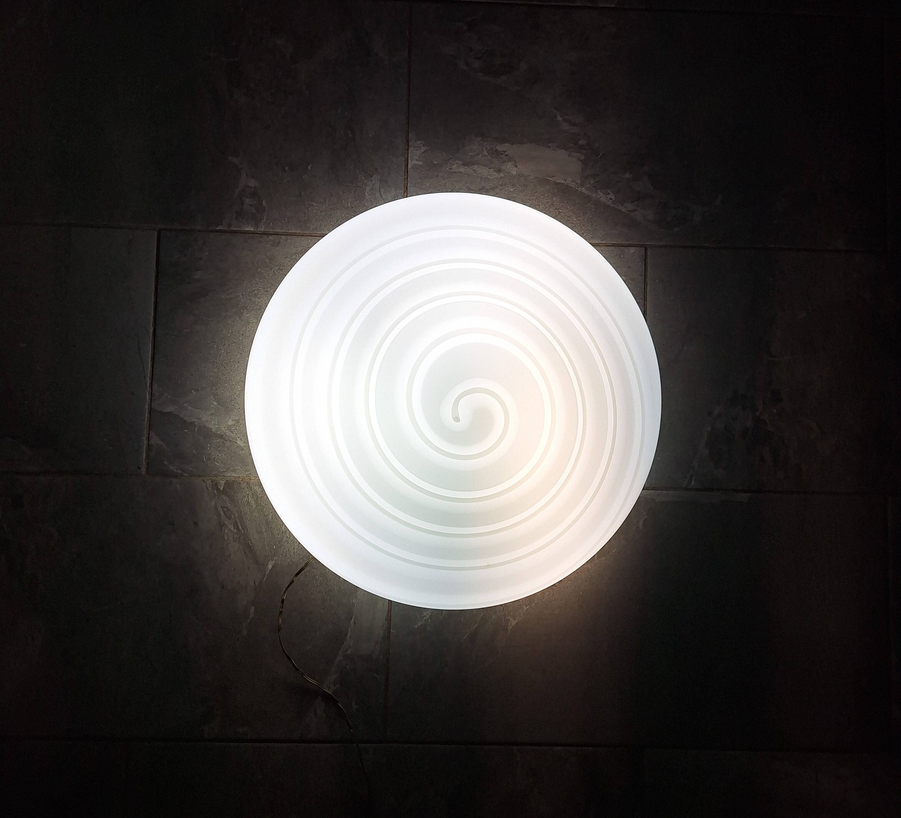 Plafonnier Plafoniera vintage en verre de Murano italien