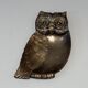 Brass Owl Catchall with Chiseled Feather Decoration. Italian Work in the