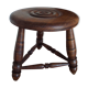 Turned wooden tripod stool