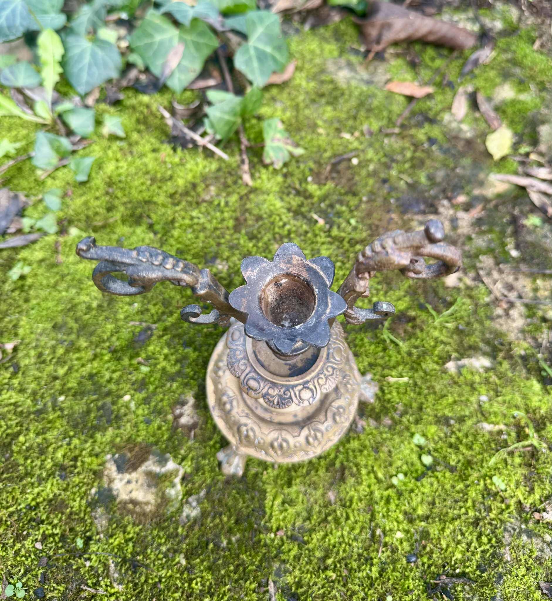 Large bronze candlestick from the Napoleon III period