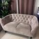 Vintage rose purple velvet sofa