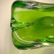 Murano iridescent green pocket tray