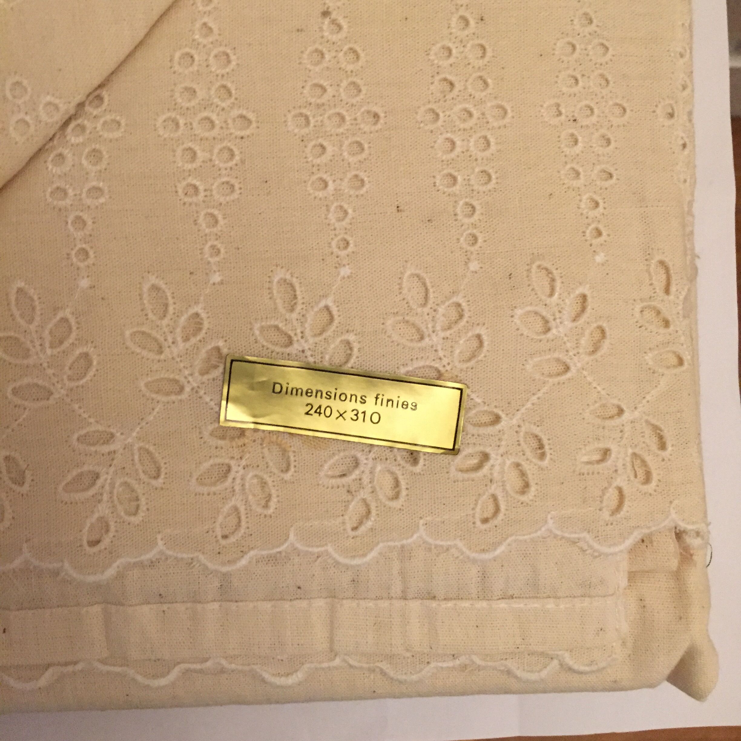 Embroidered cotton sheet