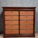 Napoleon III period mahogany notary's cabinet/filing cabinet