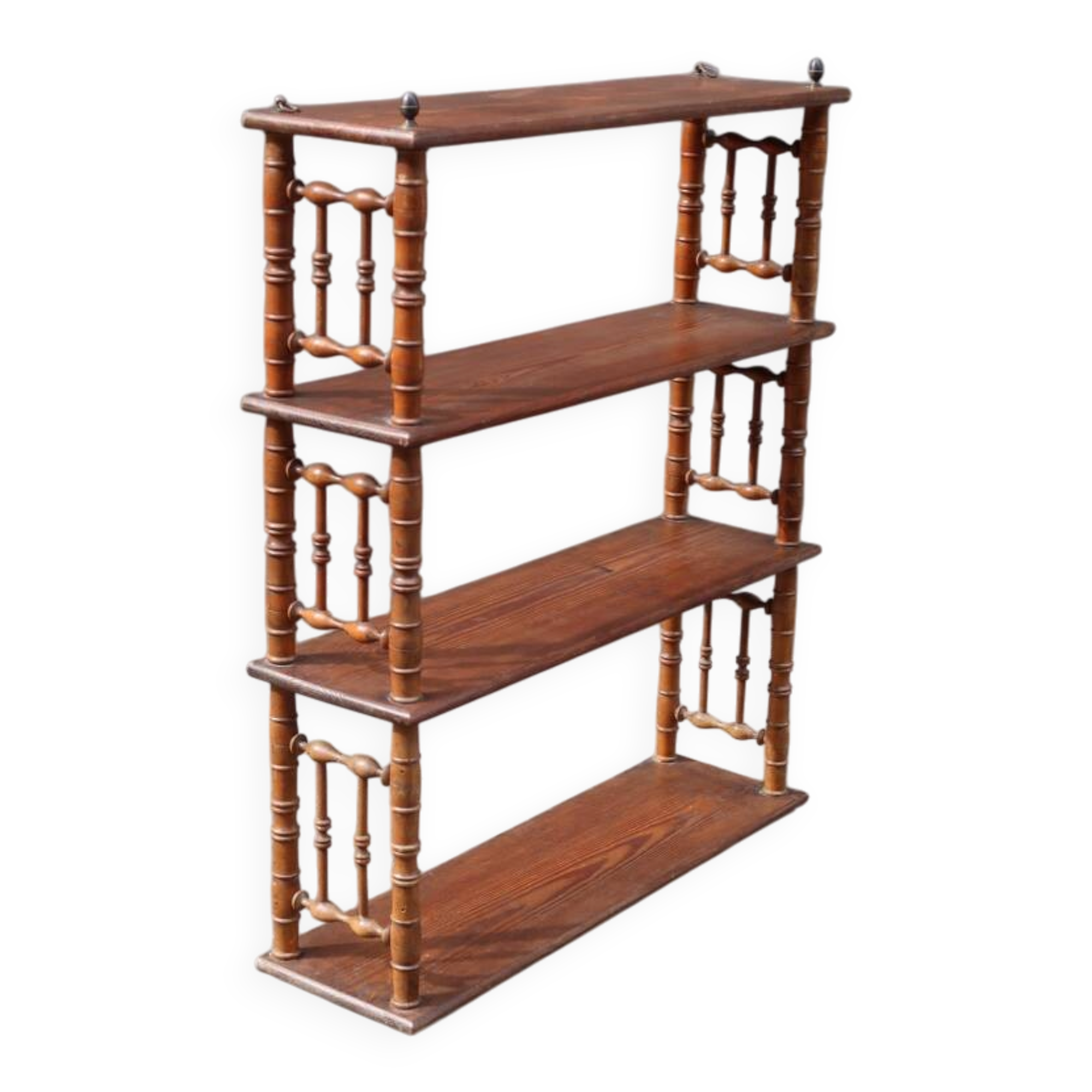 Antique wall shelf, late 19th century, faux bamboo.