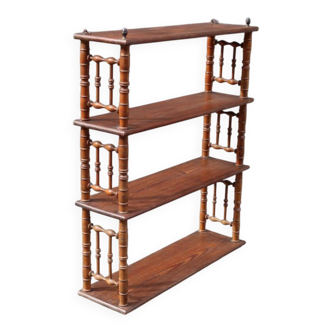 Antique wall shelf, late 19th century, faux bamboo.
