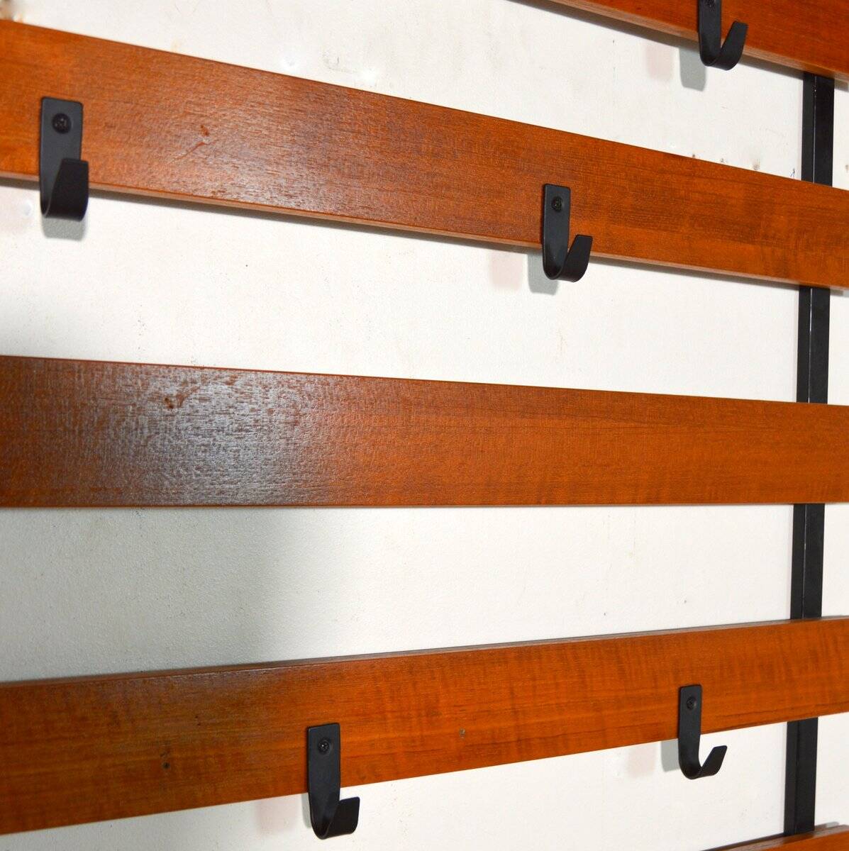 Scandinavian entrance locker Teak and metal 1960s