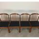 4 Scandinavian teak chairs with bars, 60s