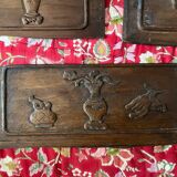 Ensemble de panneaux décoratifs anciens- meubles de voyage Asie