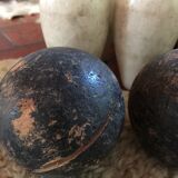 Ensemble de 6 quilles et 2 balles en bois