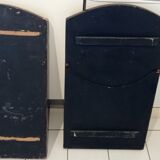 Anciens panneaux bois relief indication toilettes gents et femme