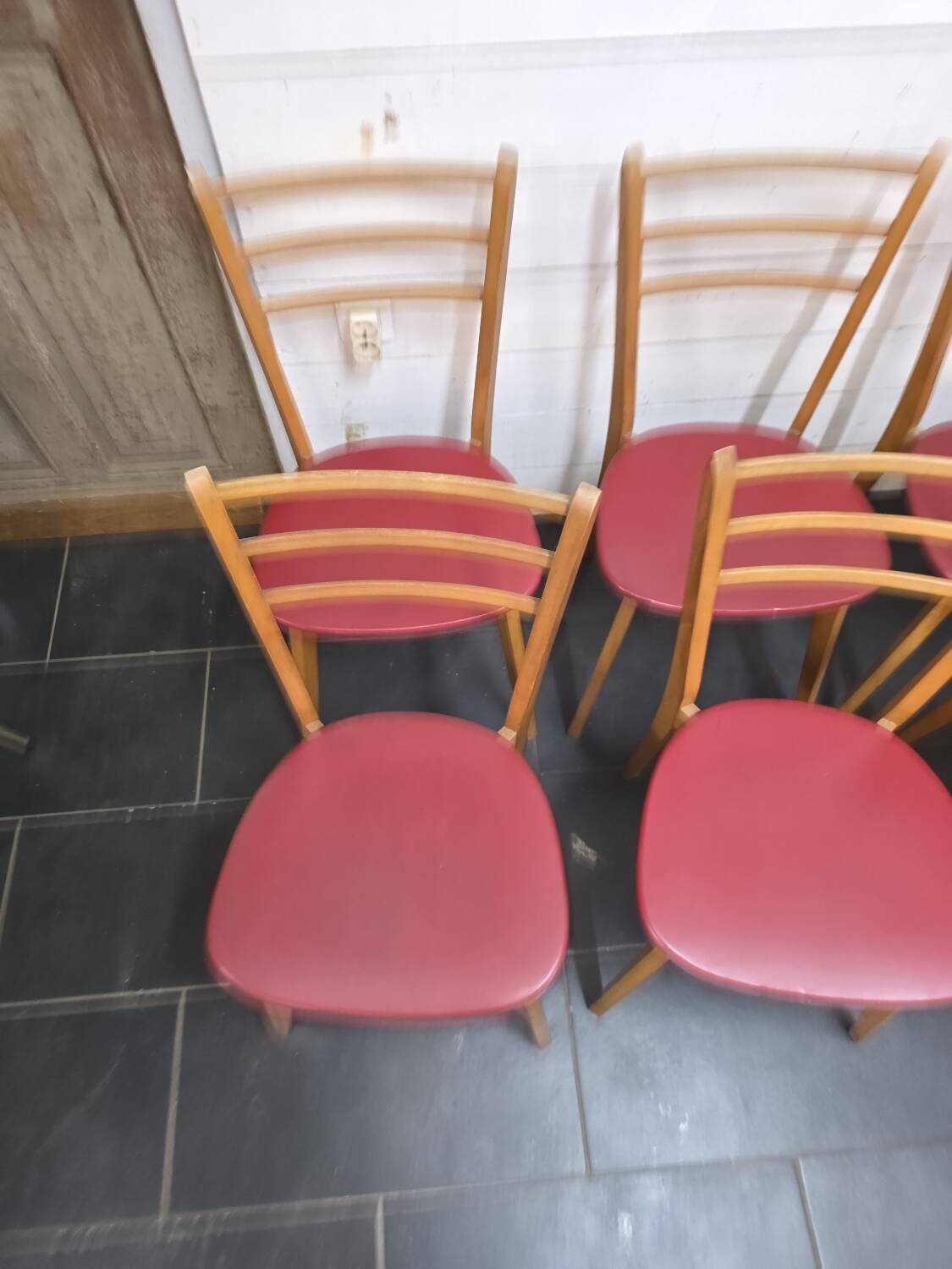 6 chaises vintage années 60