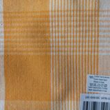 6 serviettes à carreaux jaune safran Geneviève Lethu