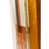 Glass and wood desk lamp by William Olivier