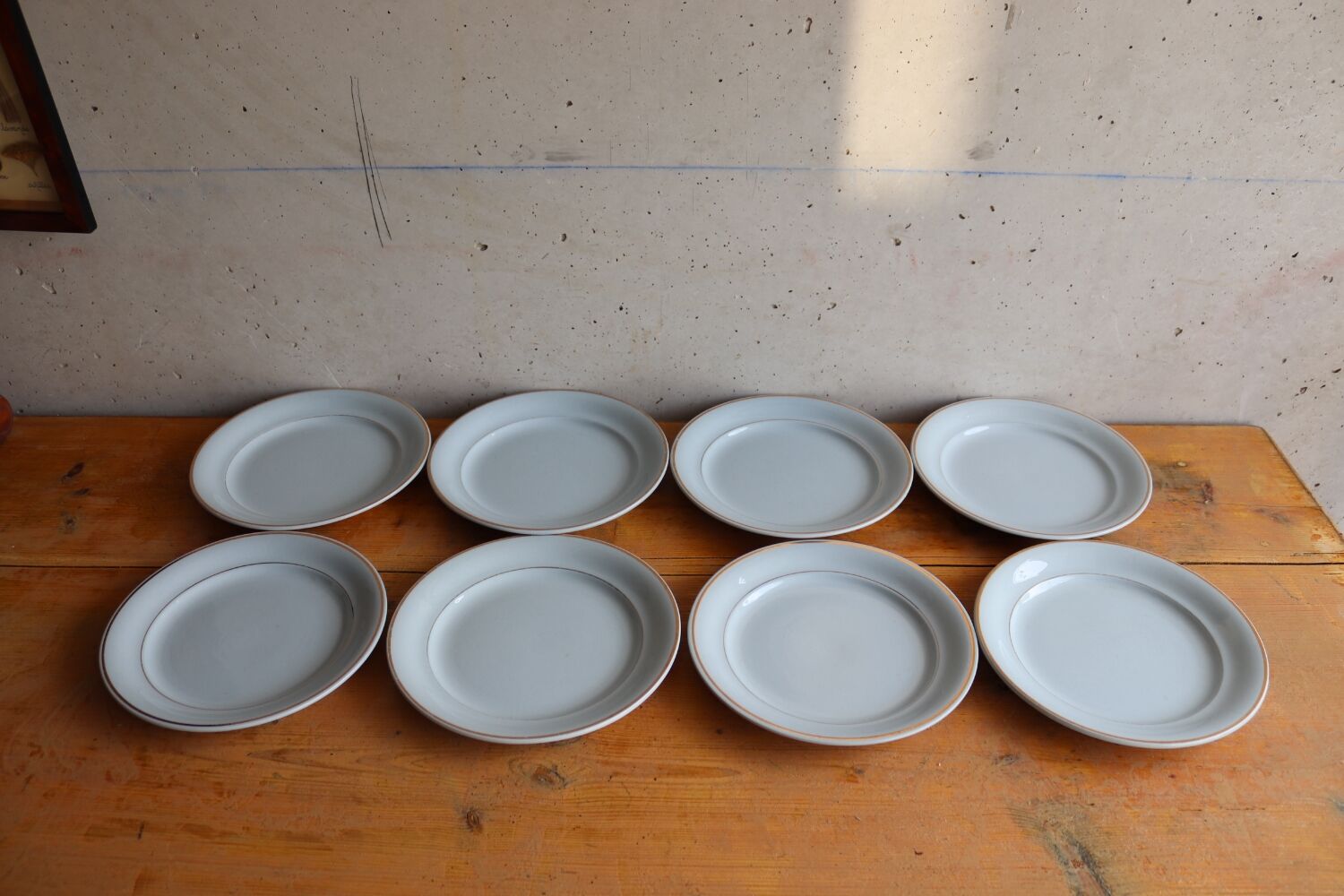 Set of 6 flat plates Villeroy and Boch Mettlach, Lucien Engel