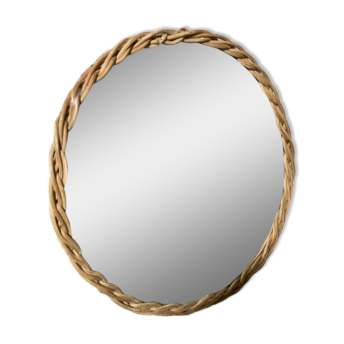 Wicker mirror from the 60s