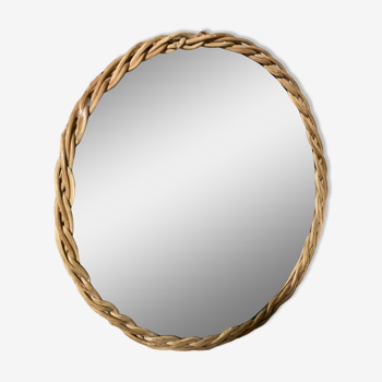 Wicker mirror from the 60s