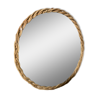 Wicker mirror from the 60s