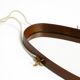 1960s oval large teak wall mirror with thick nylon rope | Made in Italy