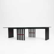 Table basse à cadre en bois, Italie, années 1970