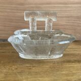 Salt and pepper shakers in glass