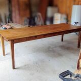 Large solid oak farmhouse table with two drawers 260 cm x 100 cm