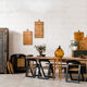 Folding black cannage chair