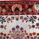Vintage French Savonnerie wool rug, ivory field & rosace medallion, crimson border, c. 1950s — 202 × 290 cm — 1C1281