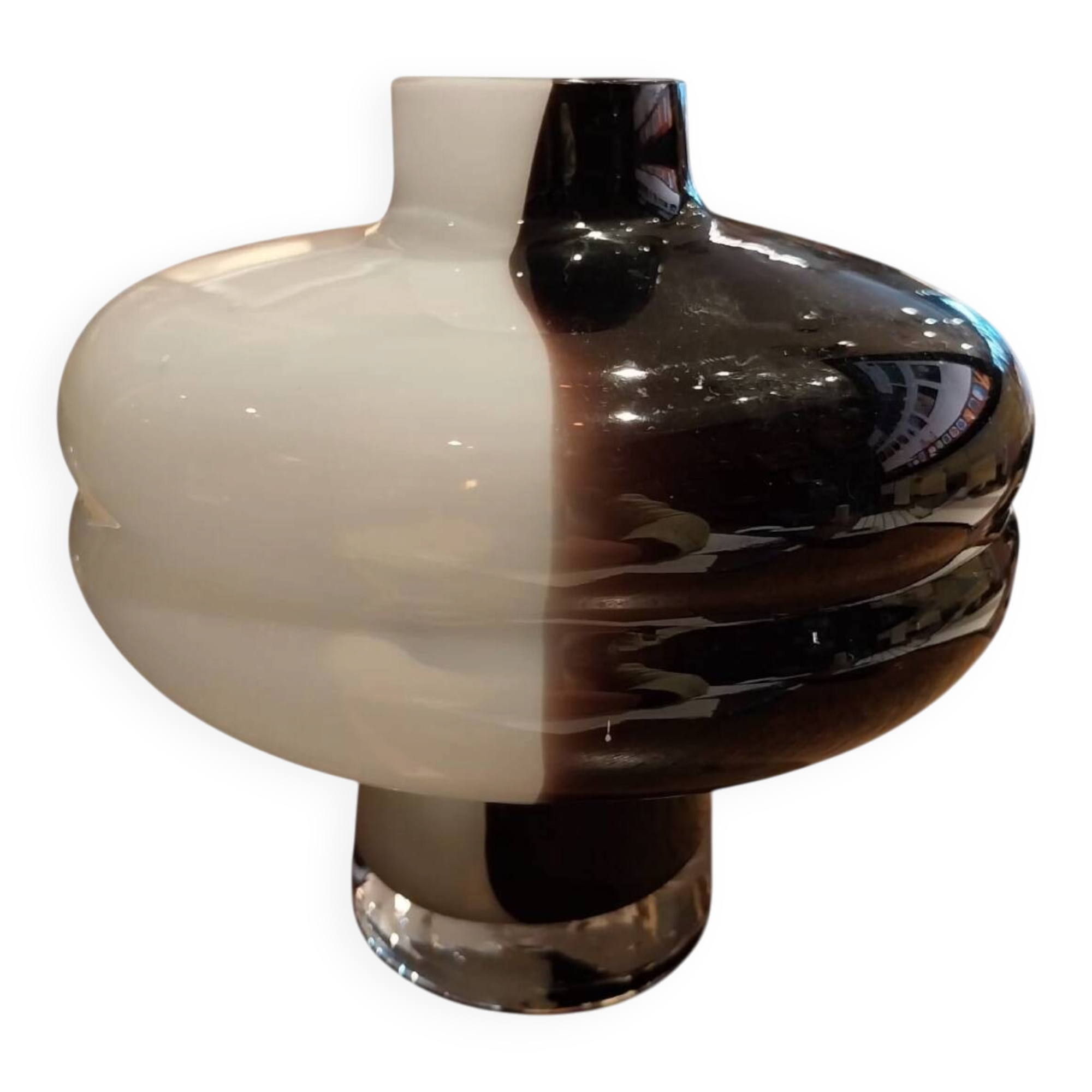 Two-coloured glass paste vase, 20th century