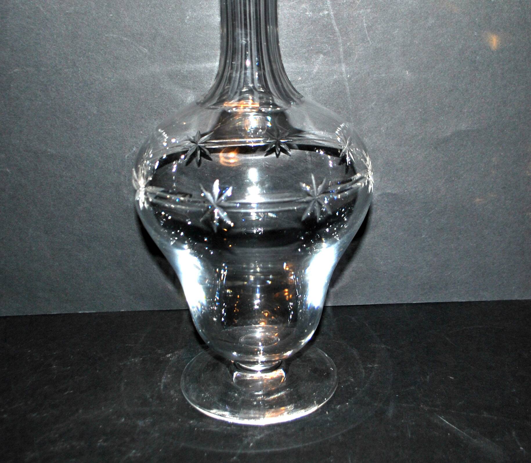 SAINT-LOUIS Reims carafe in star-cut crystal - 1930 Art Deco catalog