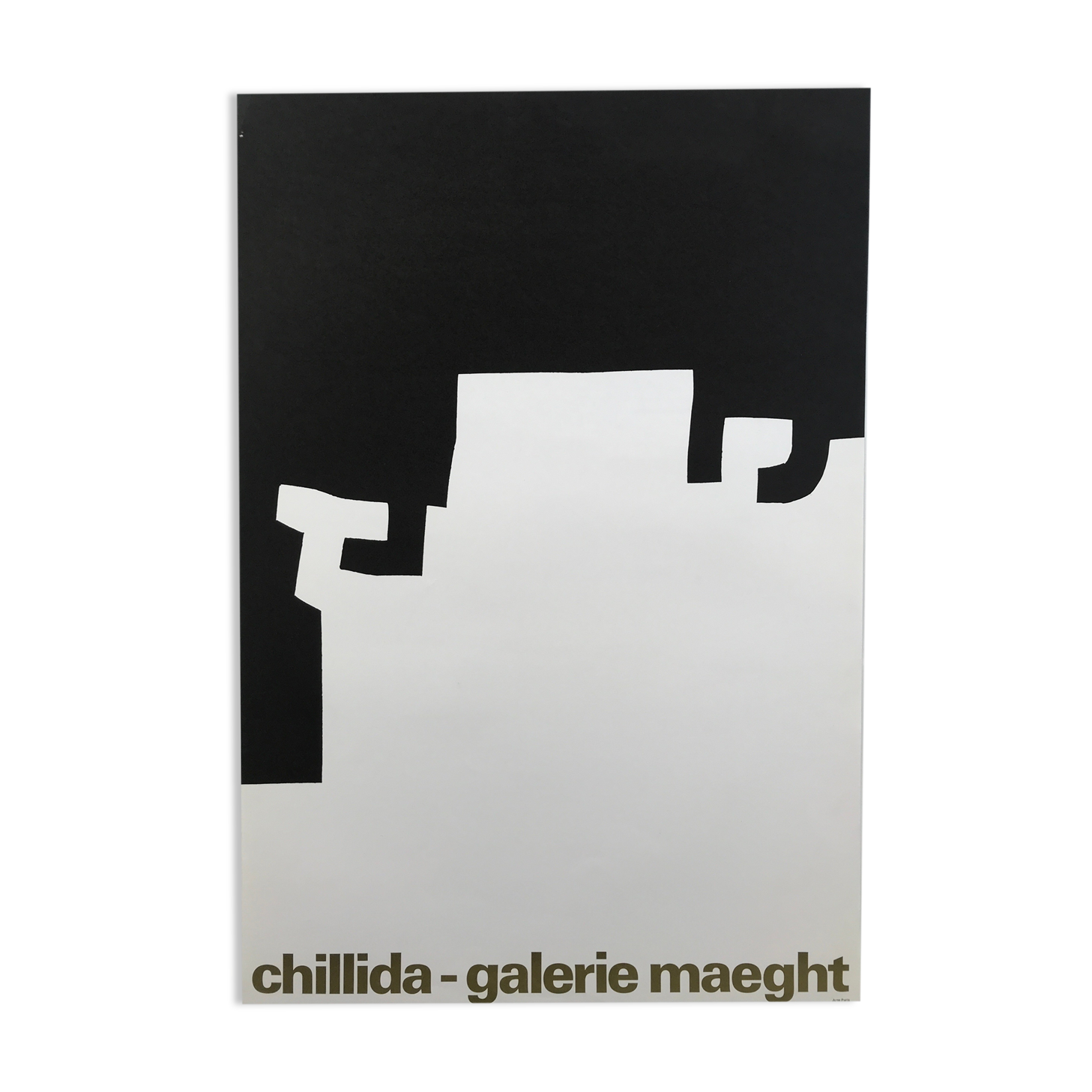 Original exhibition poster by Eduardo Chilidda, Galerie Maeght, 1973.