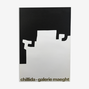 Affiche d'exposition originale d'Eduardo Chillida, Galerie Maeght, 1973.