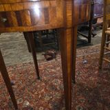 Bouillotte table in marquetry, signed Pagny Fils, Paris, early 20th century