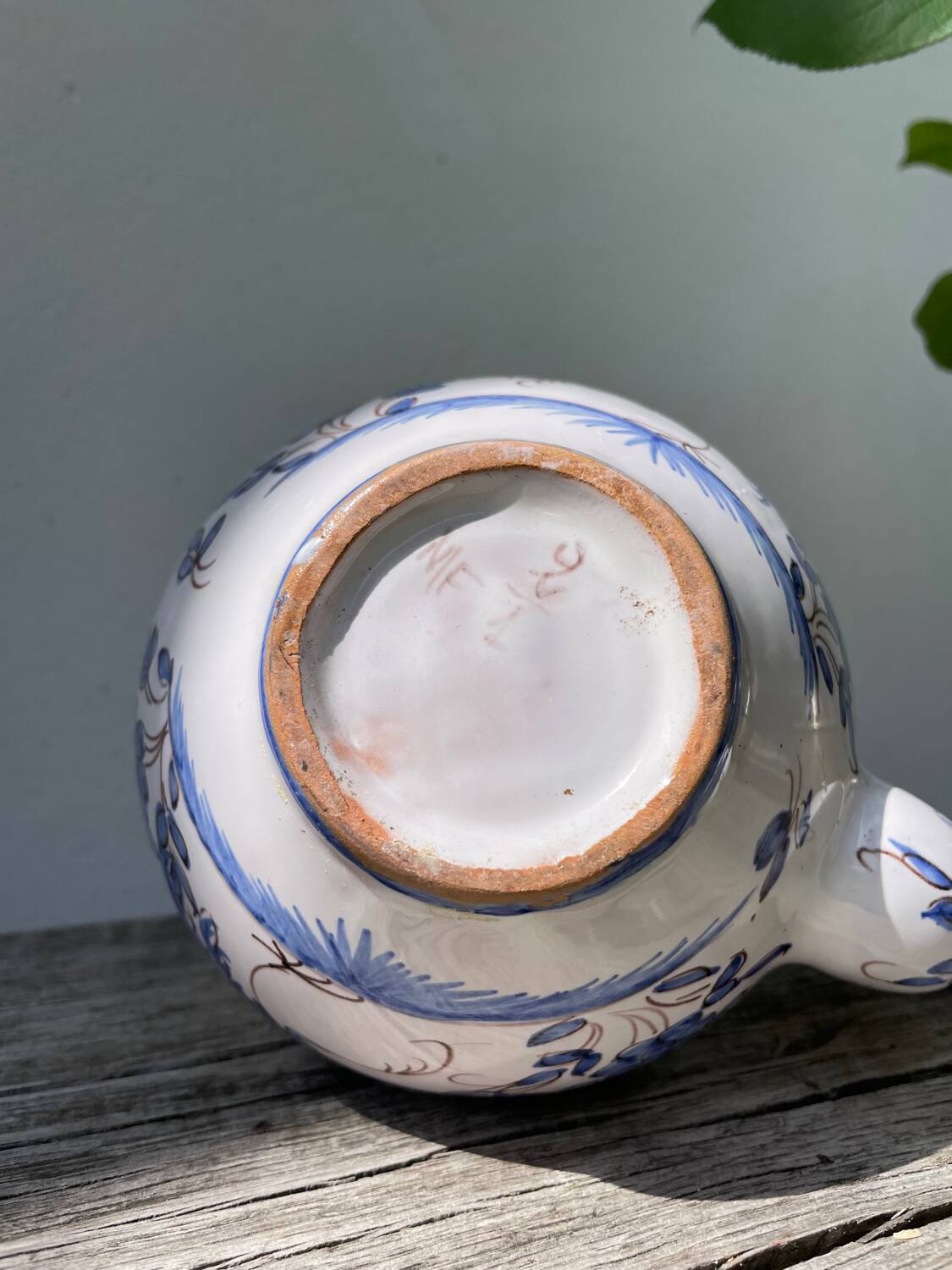 Moustiers blue ceramic teapot