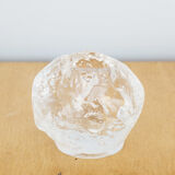 Moulded glass candle holder