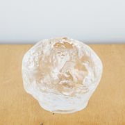 Moulded glass candle holder