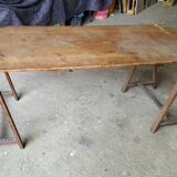 Table tray wood on trestles 188 - 79 cm