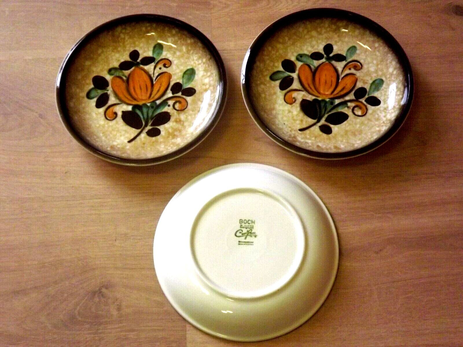 Vintage Boch La Louvière Corfou Collection Set of 3 Small Bowls