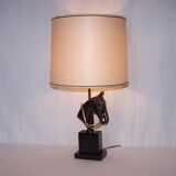 Lamp marble bust horse - early 1970s