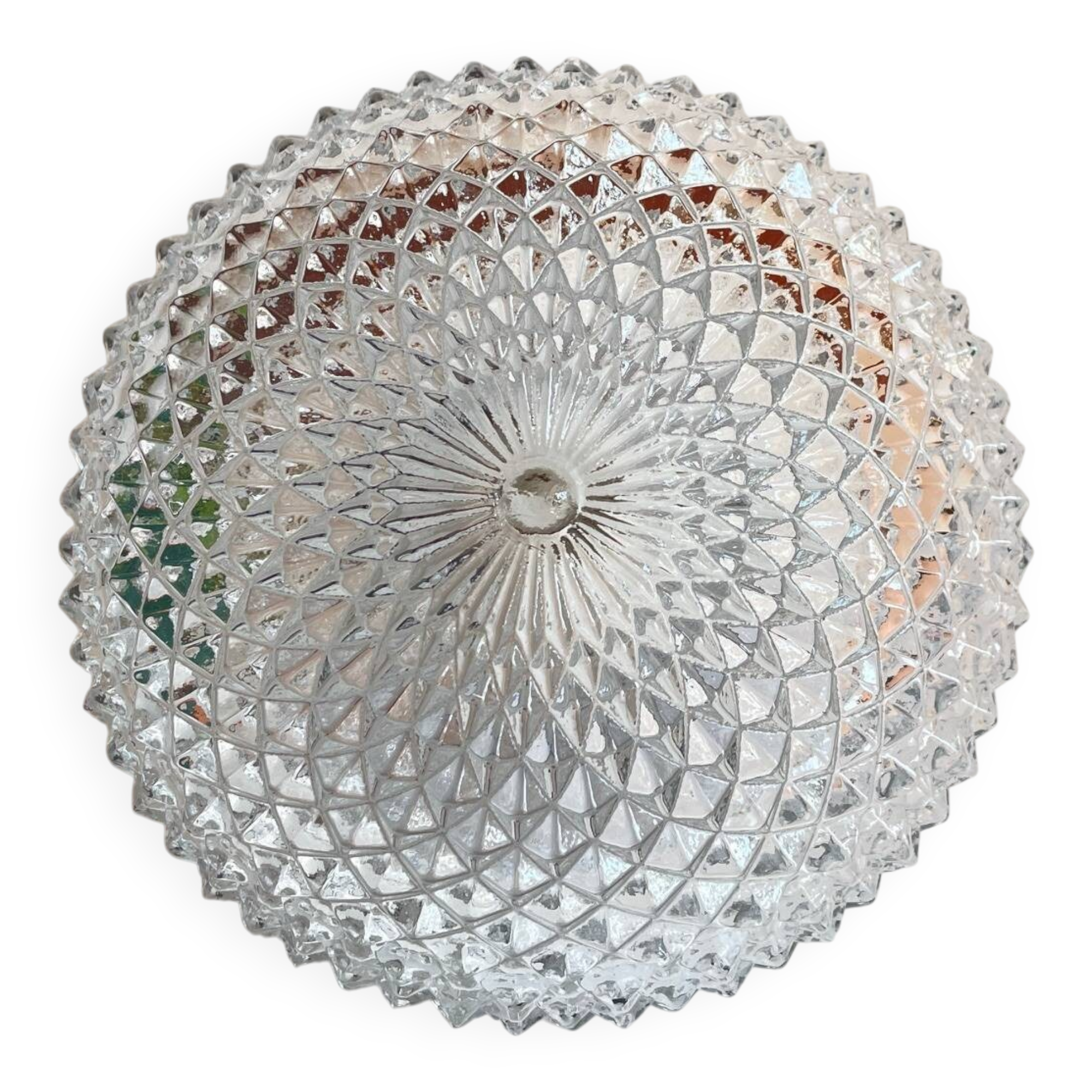 APPLIQUE Semi-Crystal Ceiling Light 1950s