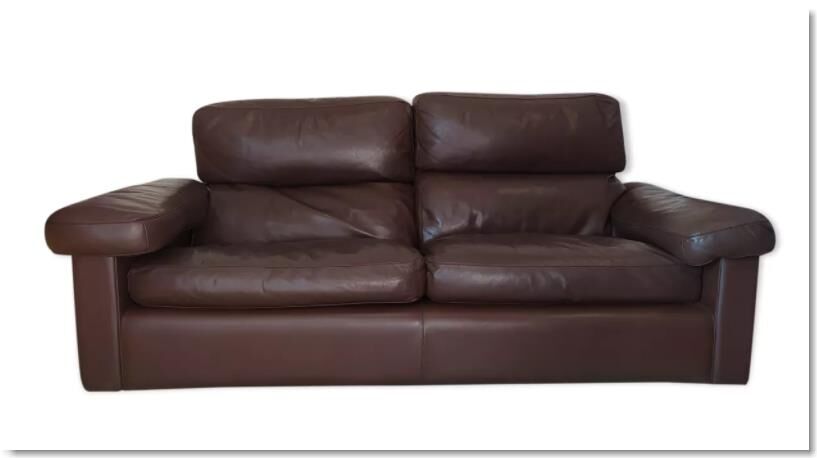 Italian leather sofa Poltrona Frau by Tito Agnoli